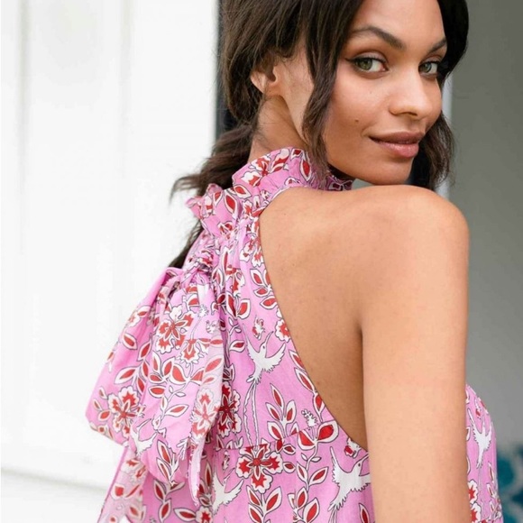 RHODE Julia Dress in Pink Eden - Picture 2 of 14